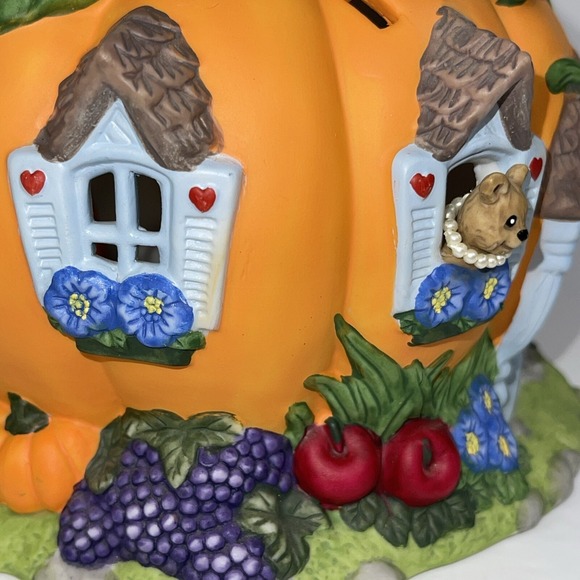 PartyLite Harvest Pumpkin Tea Light House Box P7316 Halloween Decor with candles - Picture 13 of 16